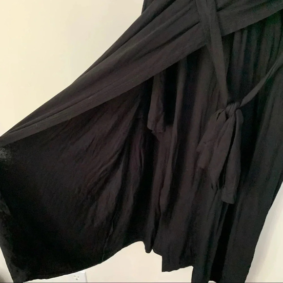 Splendid black cold shoulder wrap dress XL below the knee New With Tags - Picture 4 of 6